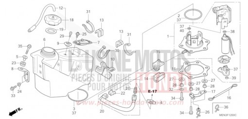 SERBATOIO CARBURANTE (CRF450R9/A) CRF450R9 di 2009